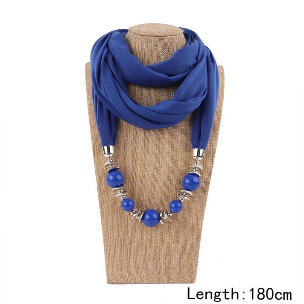 New Chiffon Scarf Beaded Solid - Infinity Scarf Knit recension och pris