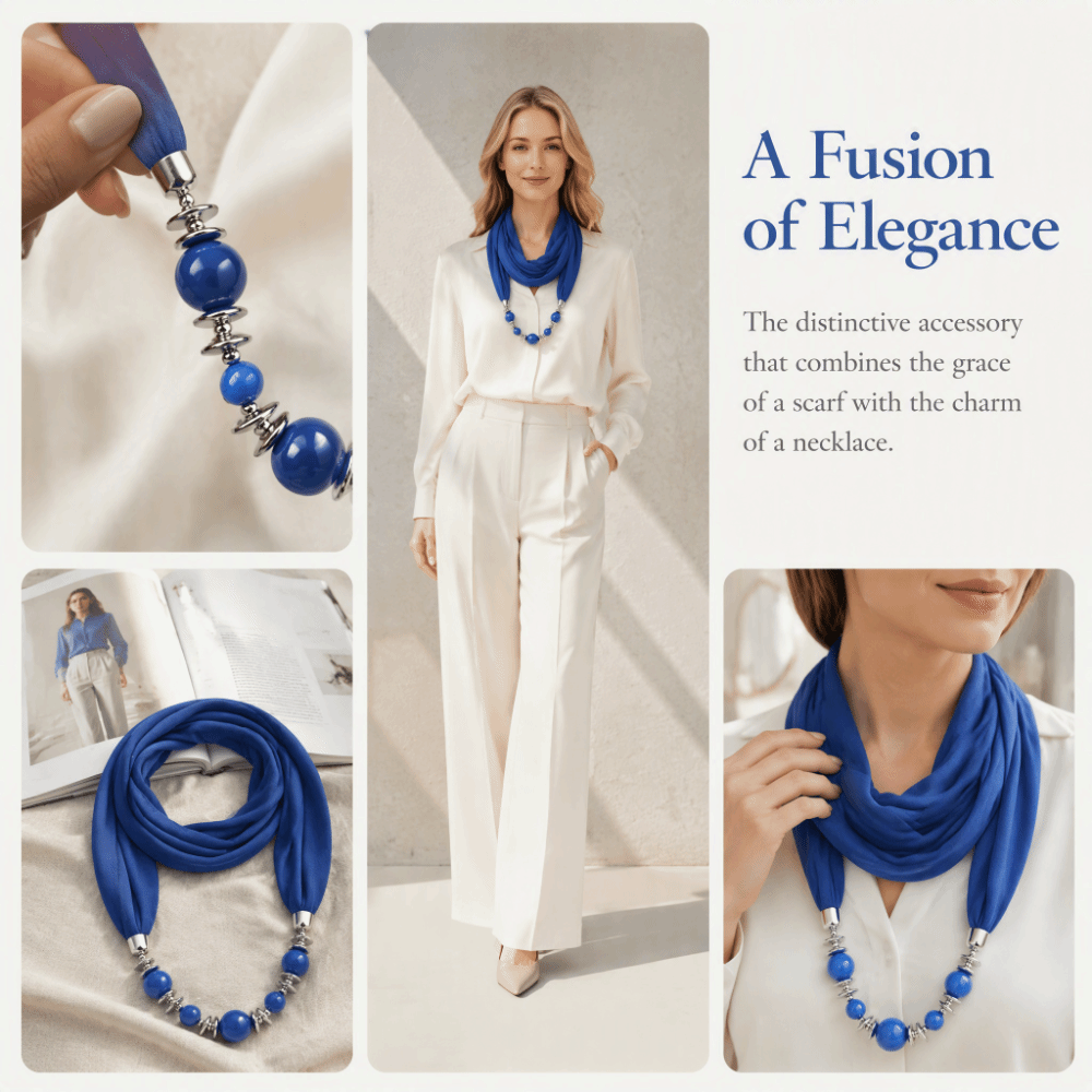 New Chiffon Scarf Beaded Solid - Infinity Scarf Knit recension och pris
