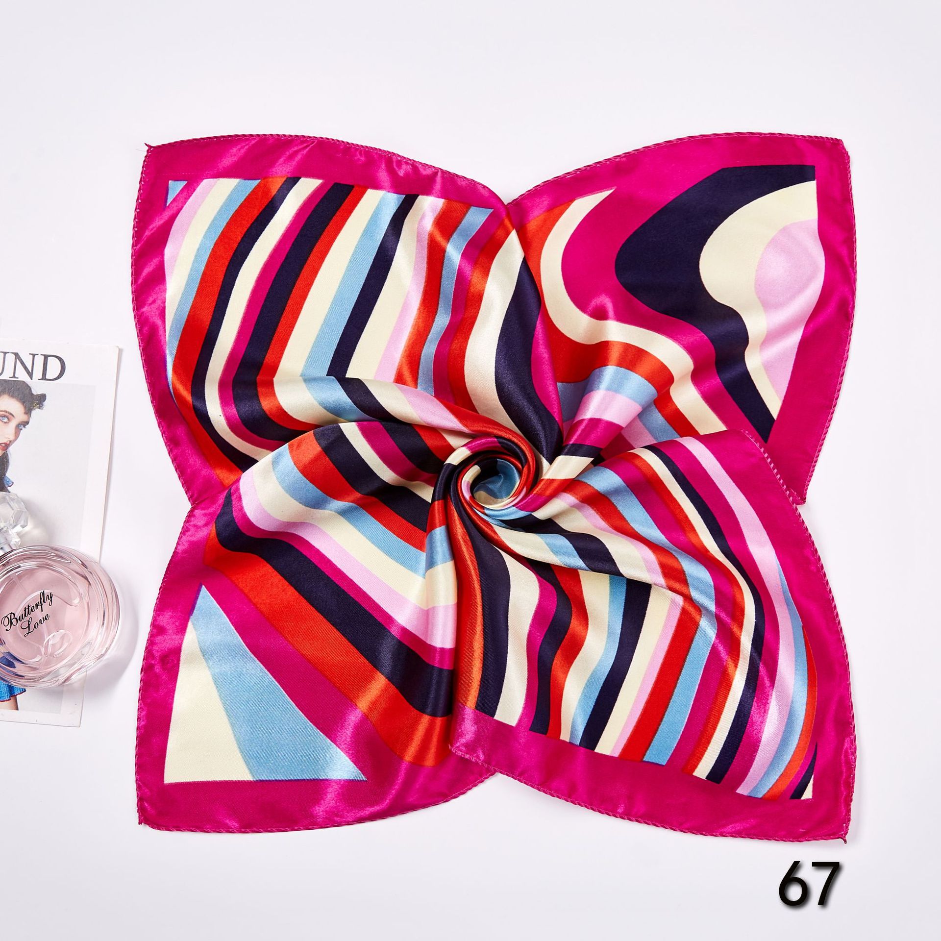 50*50cm Square Silk Scarves Sc - Scarf Silk Square recension och pris