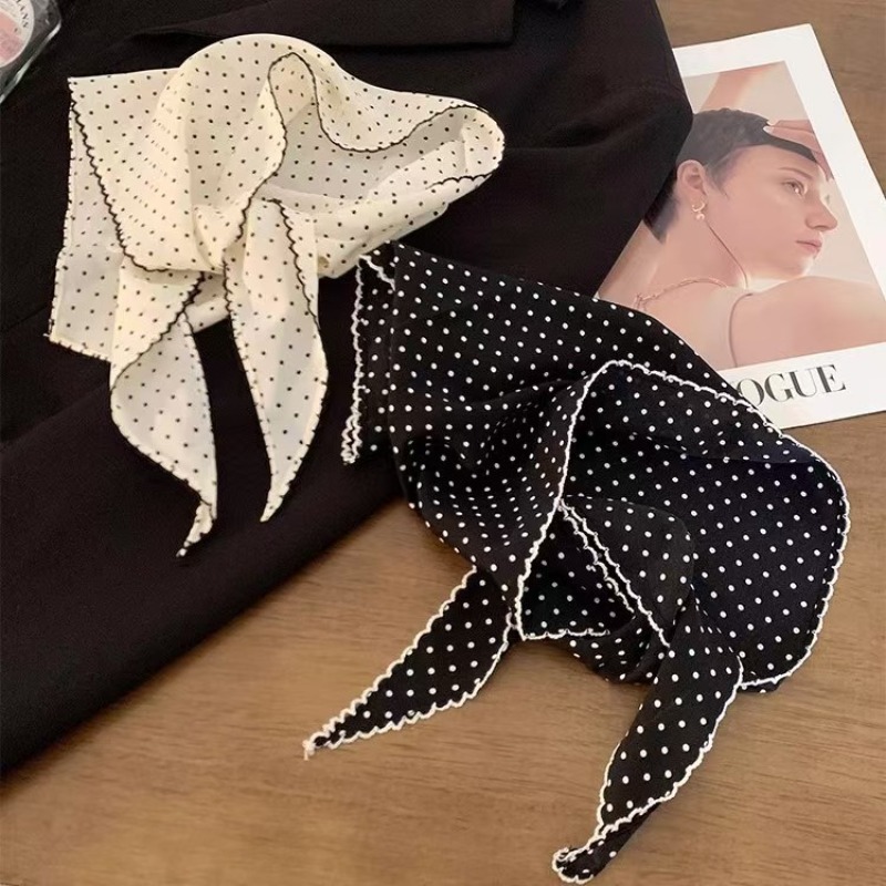 Black White Polka Dot Scarf fo - Ascot Neck Scarf recension och pris