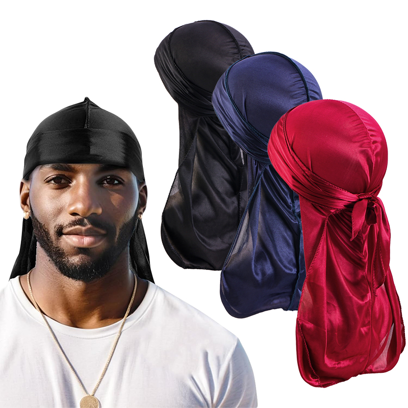 3PCS/LOT Men's Silky Durag Sho - Bandana Doo Rag recension och pris