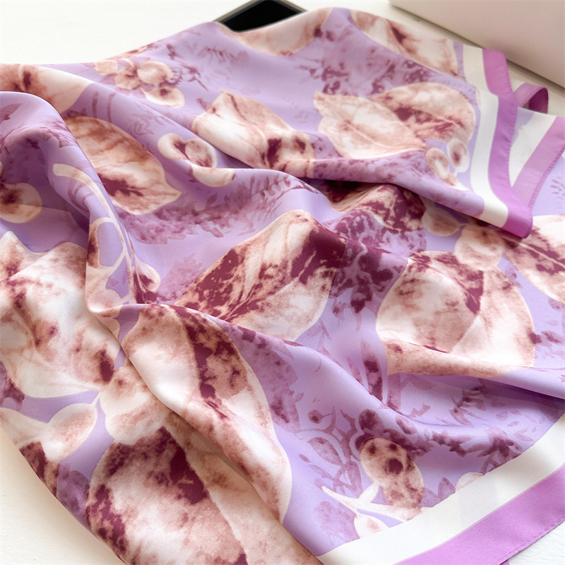 Retro 90cm Printed Large Squar - Scarf Silk Square recension och pris
