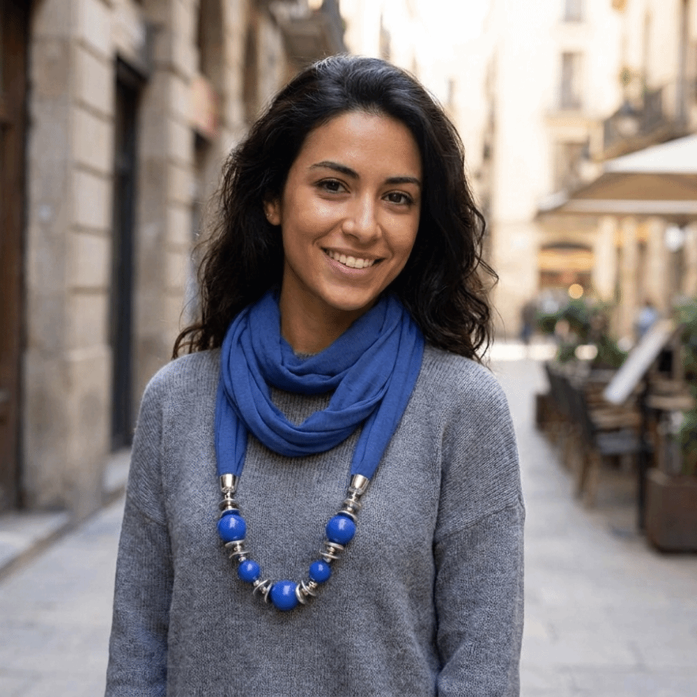 New Chiffon Scarf Beaded Solid - Infinity Scarf Knit recension och pris